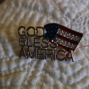 Patriotic God Bless America Pin